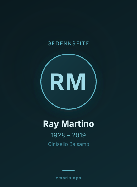 Gedenkportrait von Ray Martino
