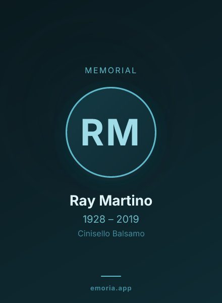 Memorial portrait of Ray Martino