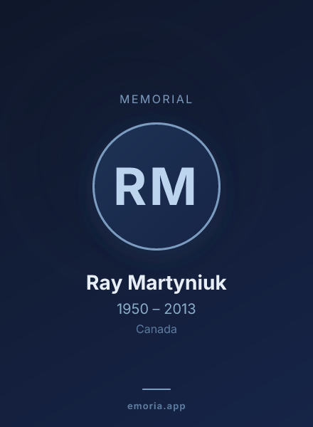Memorial portrait of Ray Martyniuk