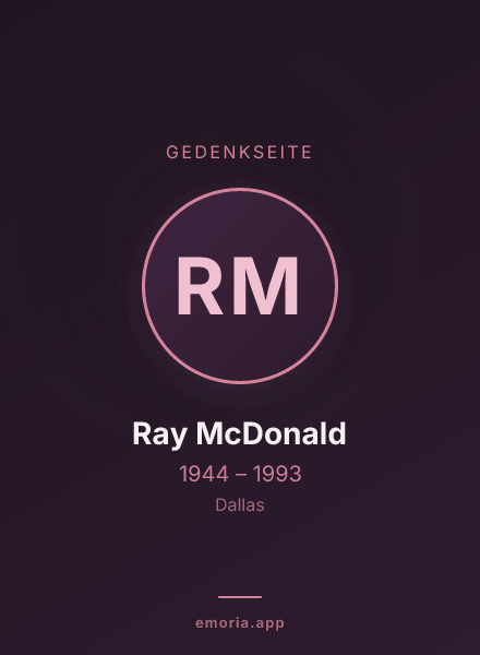 Gedenkportrait von Ray McDonald