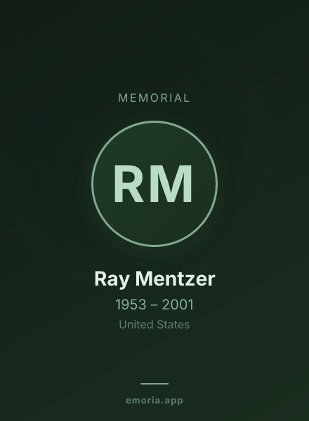Memorial portrait of Ray Mentzer