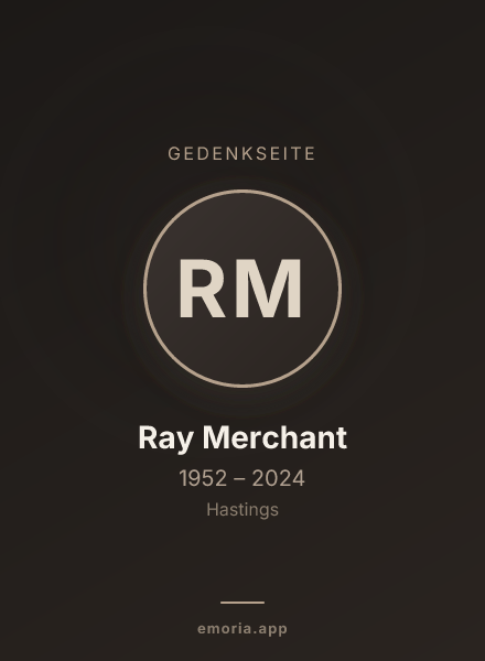 Gedenkportrait von Ray Merchant