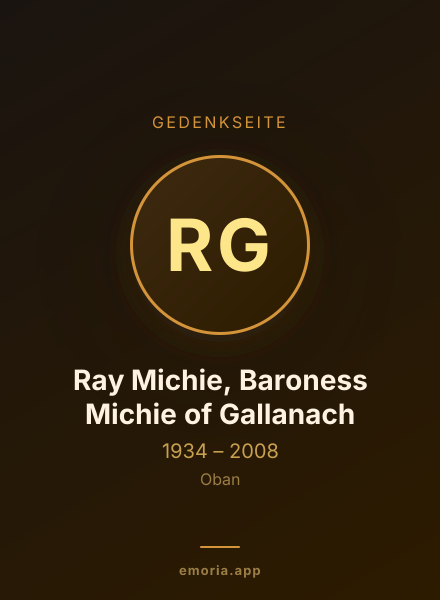 Gedenkportrait von Ray Michie, Baroness Michie of Gallanach