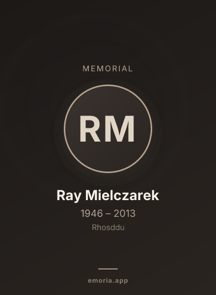 Memorial portrait of Ray Mielczarek