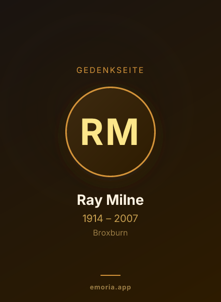 Gedenkportrait von Ray Milne