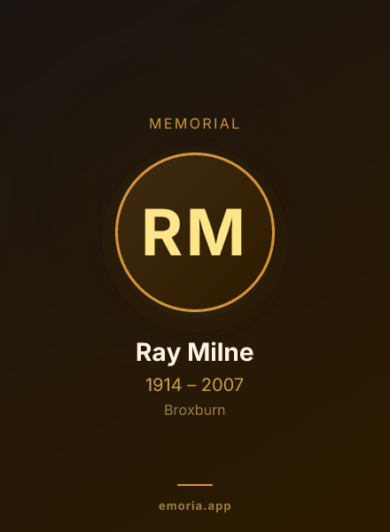 Memorial portrait of Ray Milne
