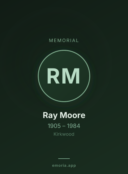 Memorial portrait of Ray Moore