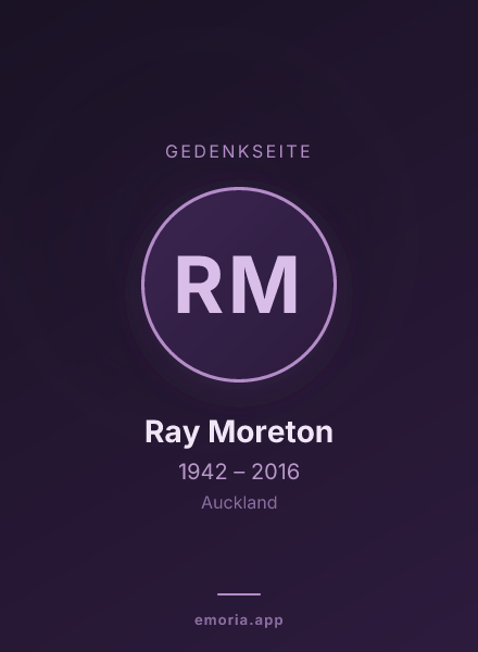 Gedenkportrait von Ray Moreton