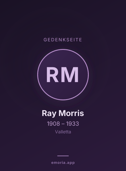 Gedenkportrait von Ray Morris