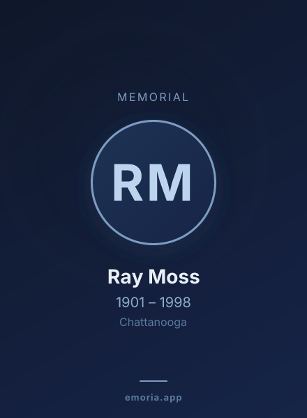 Memorial portrait of Ray Moss