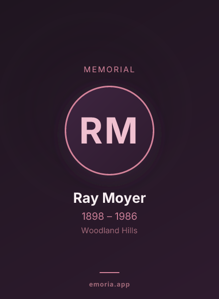 Memorial portrait of Ray Moyer