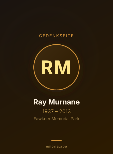 Gedenkportrait von Ray Murnane