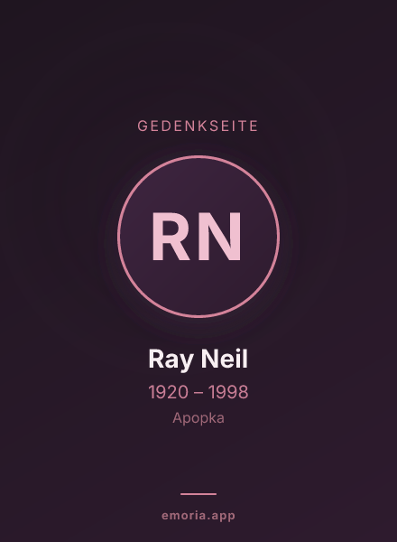 Gedenkportrait von Ray Neil