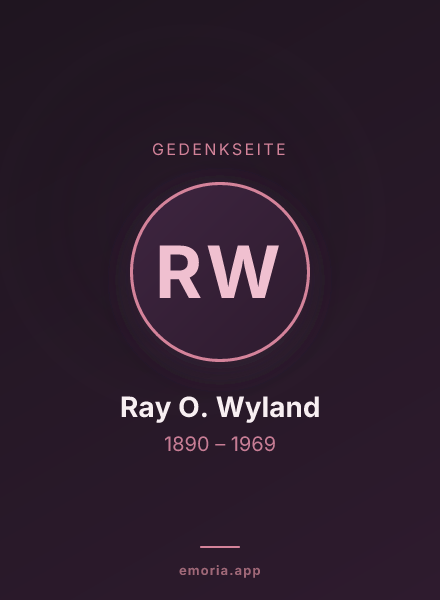 Gedenkportrait von Ray O. Wyland