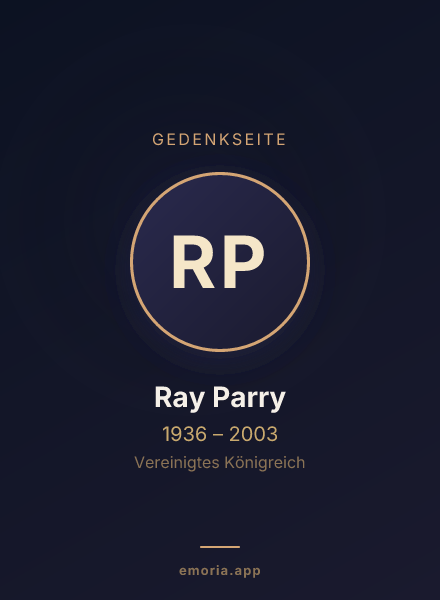 Gedenkportrait von Ray Parry