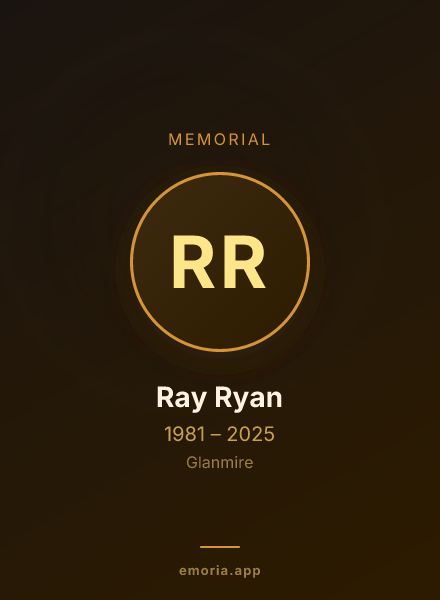 Memorial portrait of Ray Ryan