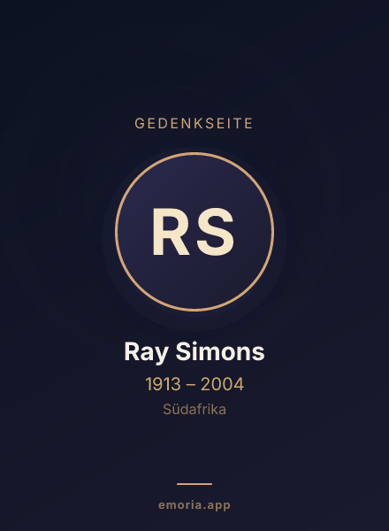 Gedenkportrait von Ray Simons