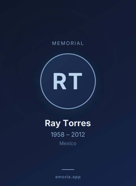 Memorial portrait of Ray Torres