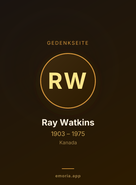 Gedenkportrait von Ray Watkins