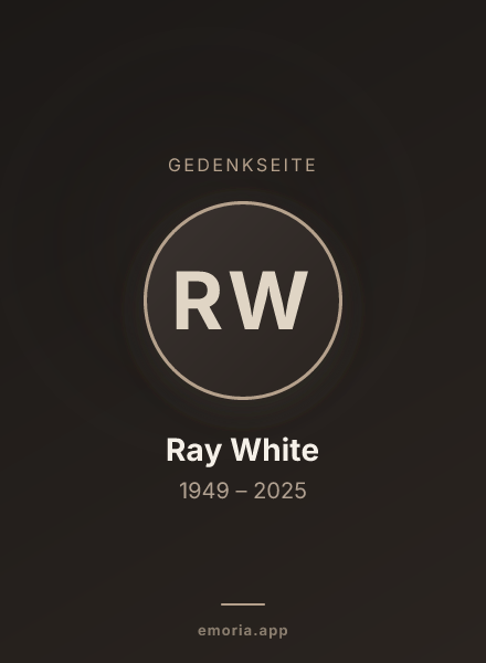 Gedenkportrait von Ray White