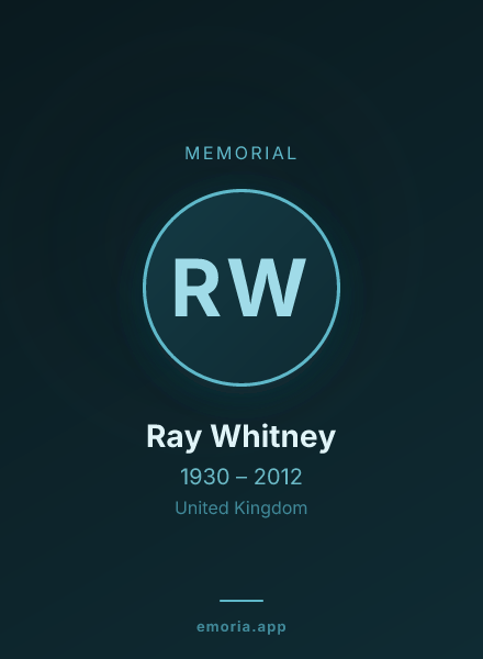 Memorial portrait of Ray Whitney