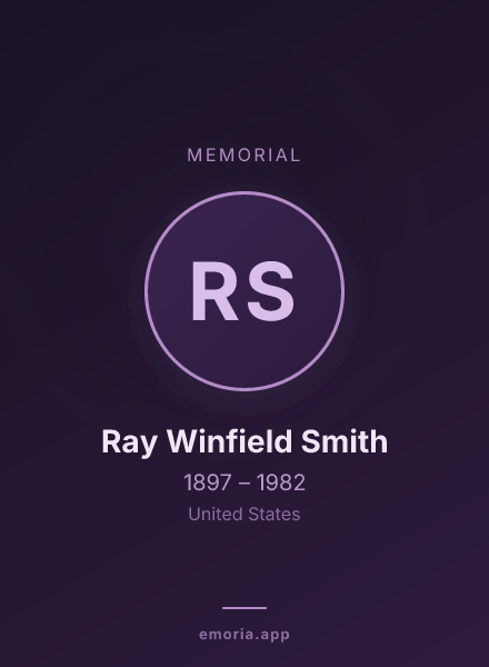Memorial portrait of Ray Winfield Smith