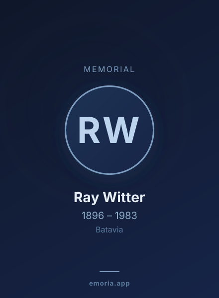 Memorial portrait of Ray Witter