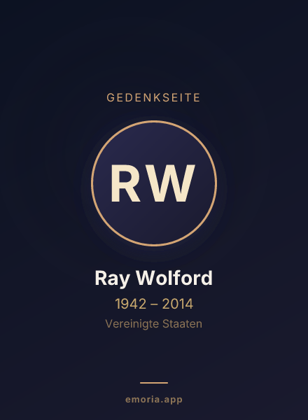 Gedenkportrait von Ray Wolford