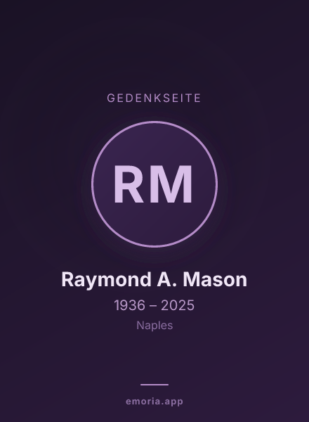 Gedenkportrait von Raymond A. Mason