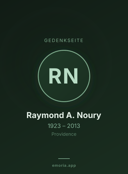 Gedenkportrait von Raymond A. Noury