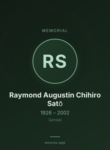 Memorial portrait of Raymond Augustin Chihiro Satō