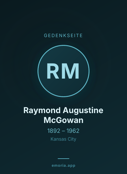 Gedenkportrait von Raymond Augustine McGowan