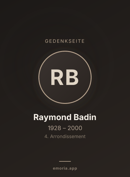 Gedenkportrait von Raymond Badin