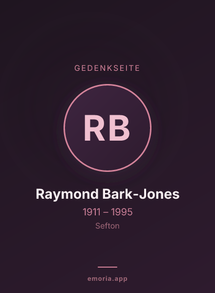 Gedenkportrait von Raymond Bark-Jones