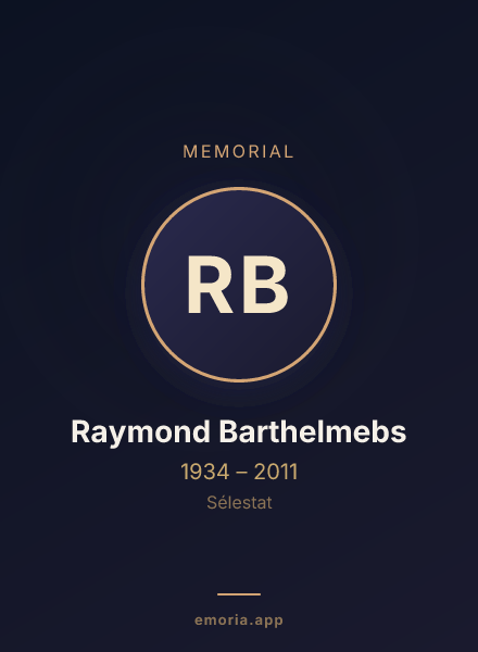 Memorial portrait of Raymond Barthelmebs
