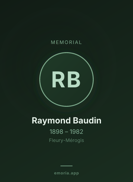 Memorial portrait of Raymond Baudin