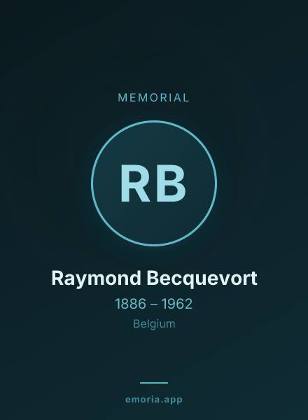 Memorial portrait of Raymond Becquevort