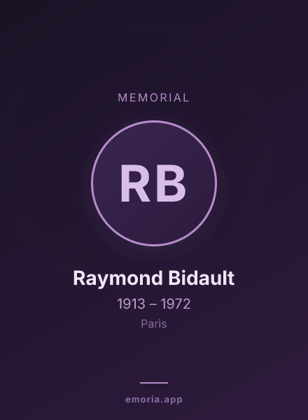 Memorial portrait of Raymond Bidault