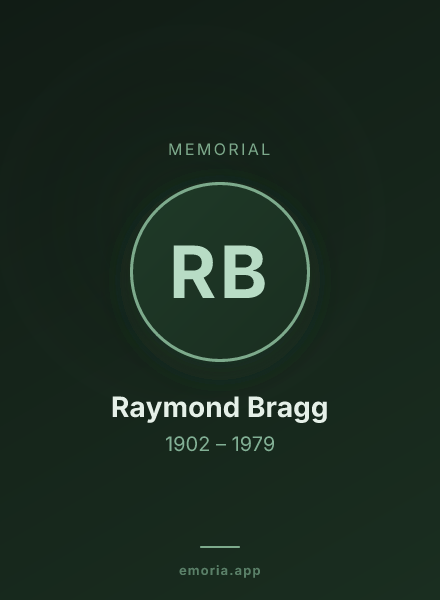 Memorial portrait of Raymond Bragg