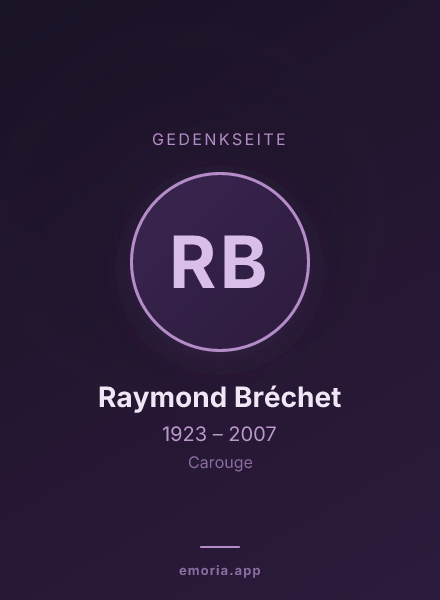 Gedenkportrait von Raymond Bréchet