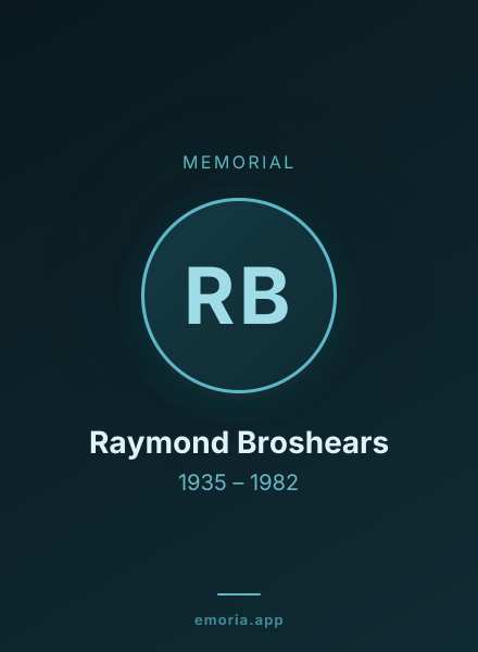 Memorial portrait of Raymond Broshears