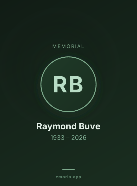 Memorial portrait of Raymond Buve