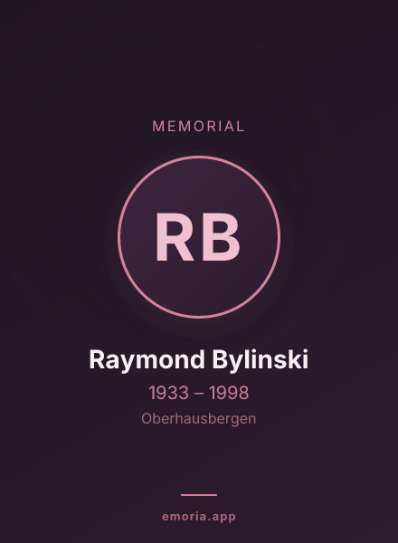 Memorial portrait of Raymond Bylinski