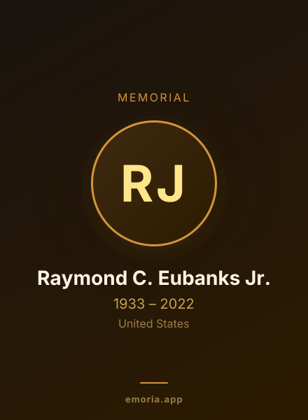 Memorial portrait of Raymond C. Eubanks Jr.
