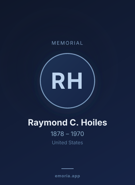 Memorial portrait of Raymond C. Hoiles