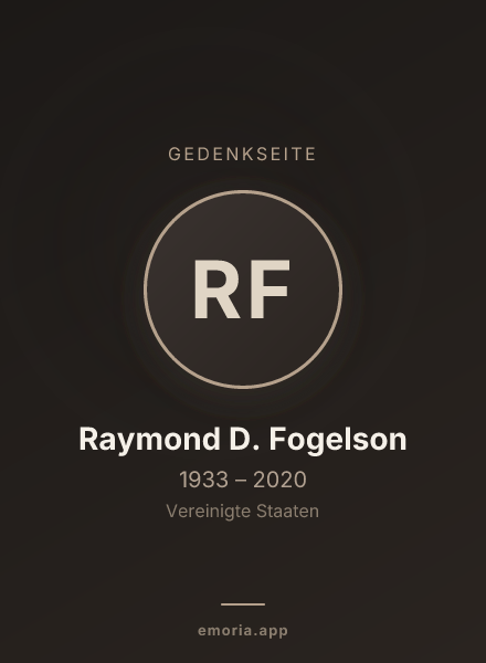 Gedenkportrait von Raymond D. Fogelson