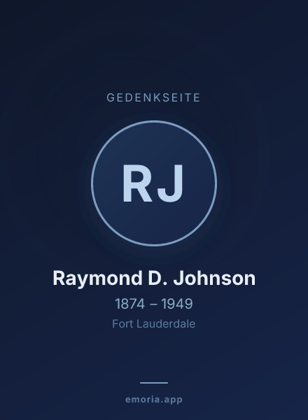 Gedenkportrait von Raymond D. Johnson