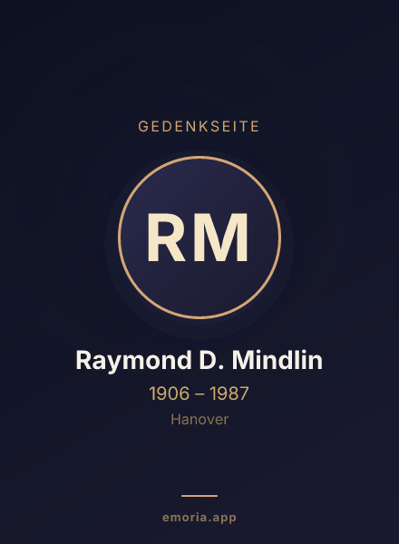 Gedenkportrait von Raymond D. Mindlin