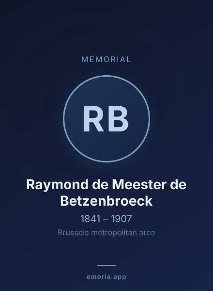 Memorial portrait of Raymond de Meester de Betzenbroeck