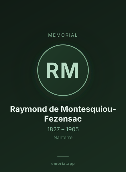 Memorial portrait of Raymond de Montesquiou-Fezensac